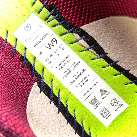 New ROTHY’S x Marta Ferri Cherry Violet Ltd Edition Merino Wool Square Toe 9 - Picture 9 of 12